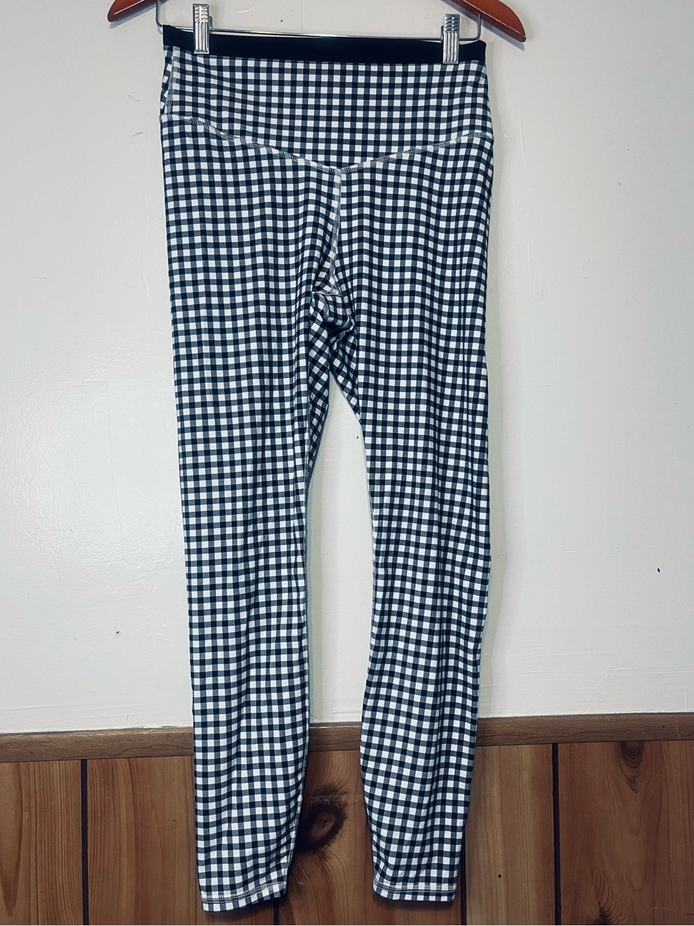 JoyLab Black and White Gingham High-Waist Leggings - Picture 2 of 8